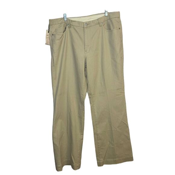 NWT Seven Lane Bryant Khaki Pants Wide Leg Dress Pants Plus Size 22 - Picture 1 of 7